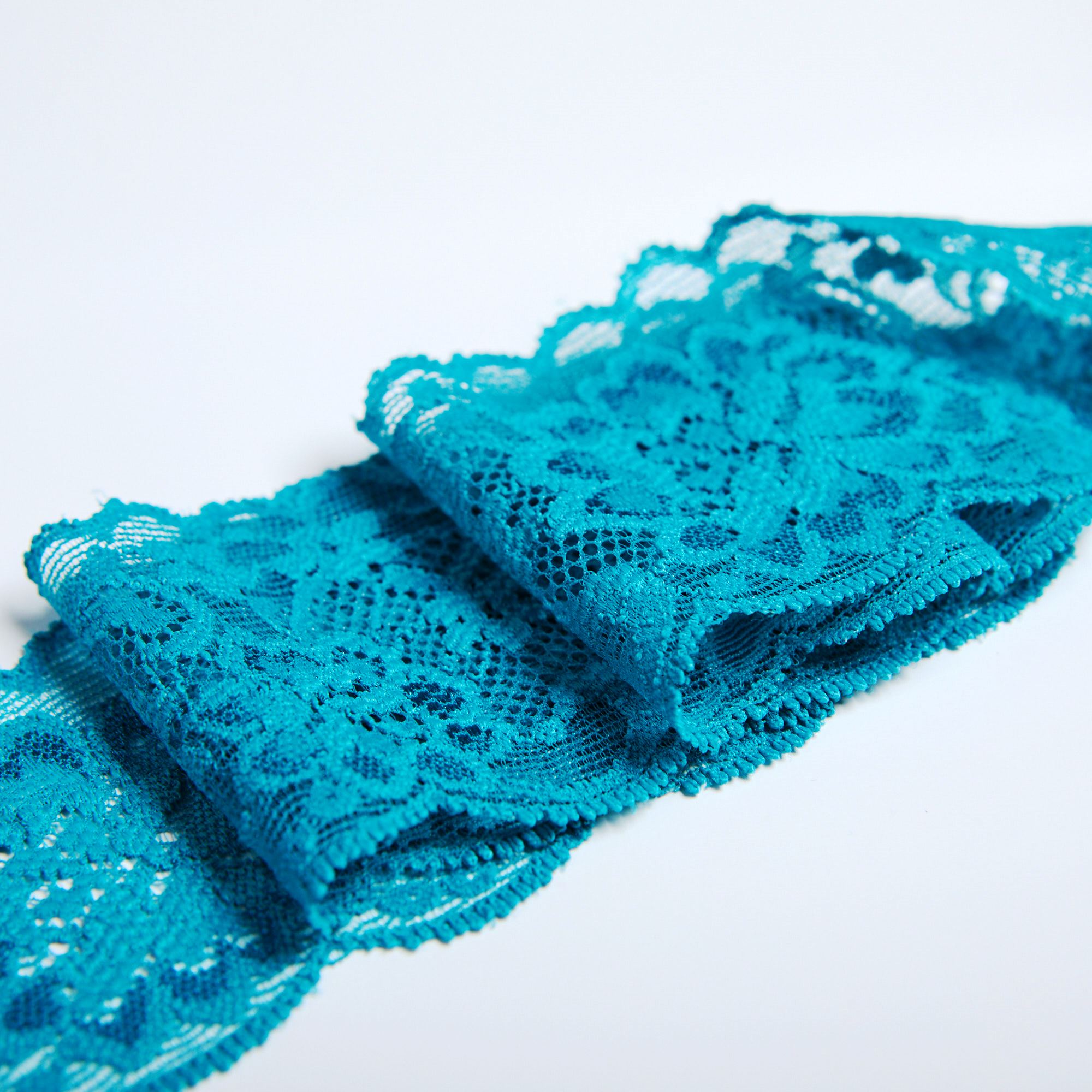 Кружево эластичное узкое 39225BH (Бирюзовый, 6С1386A, БП)