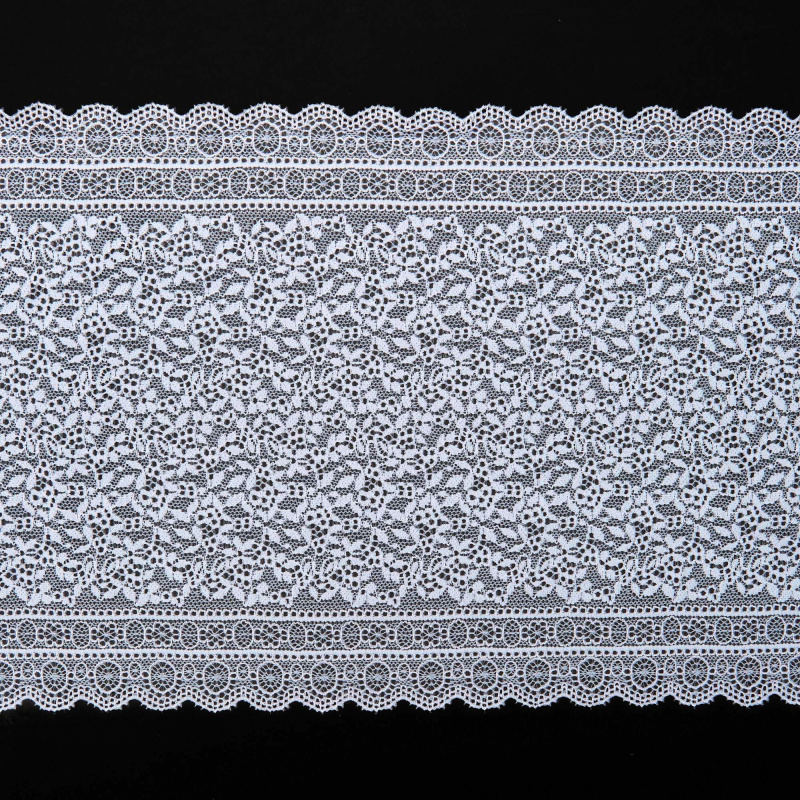 Кружево эластичное h6224a (Белый, Стандарт, БП)