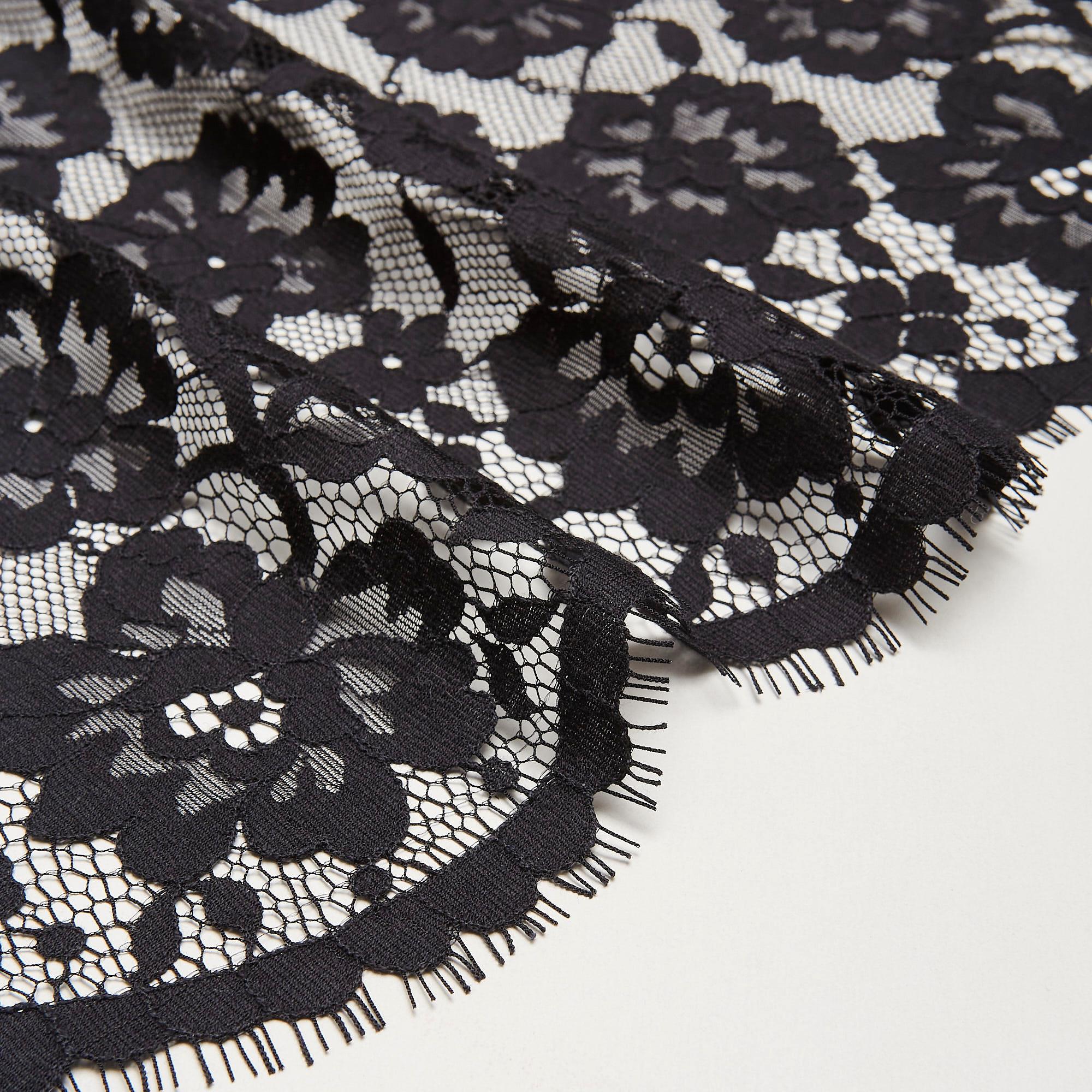 Кружево Неэластичное H070158M7 (Черный, Стандарт, БП)
