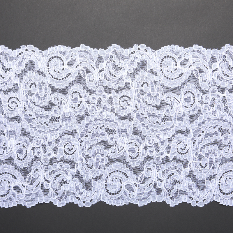 Кружево Эластичное HQ709M (Белый, Стандарт, БП)