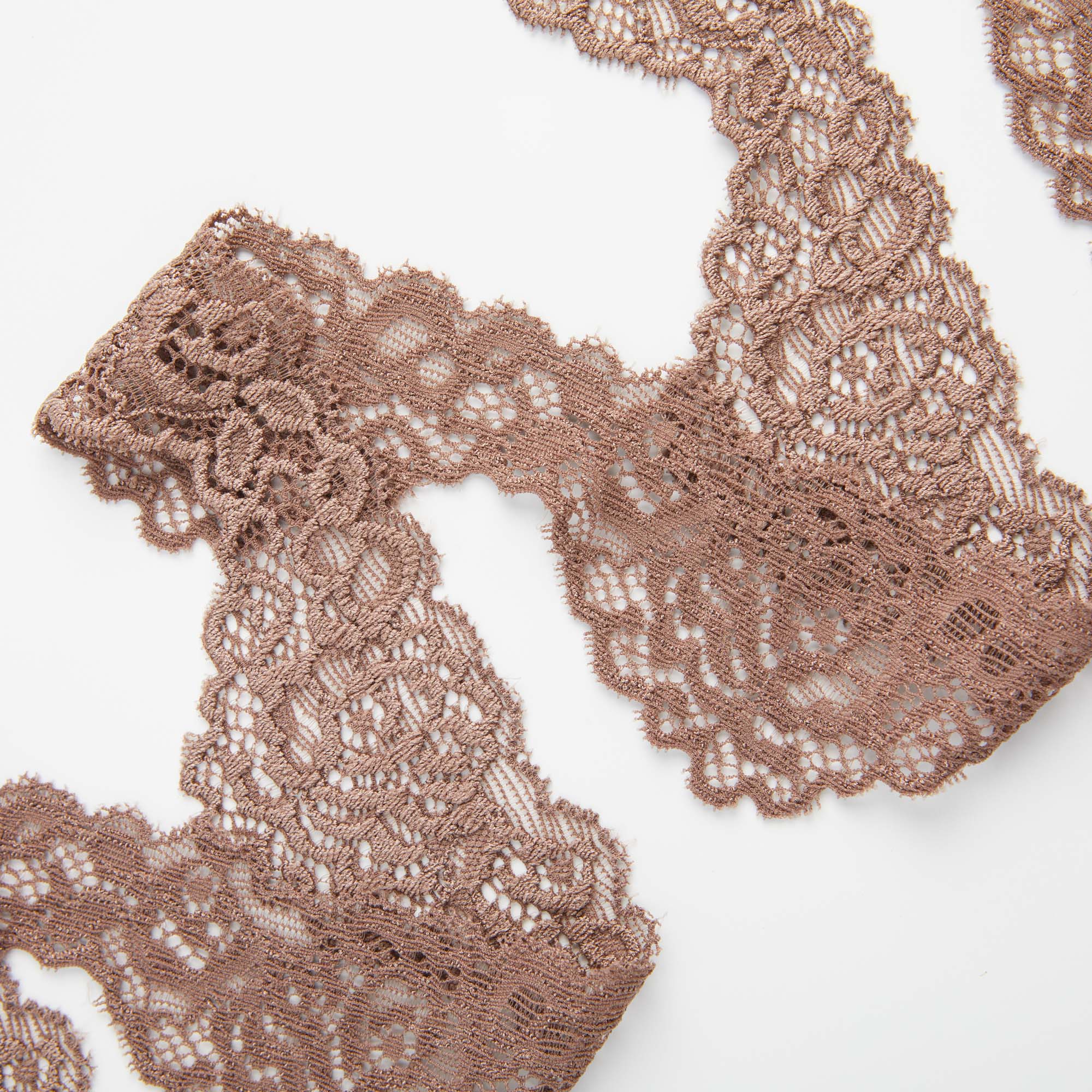 Кружево эластичное узкое 6885 (Коричневый, 18-1312 TC, БП)