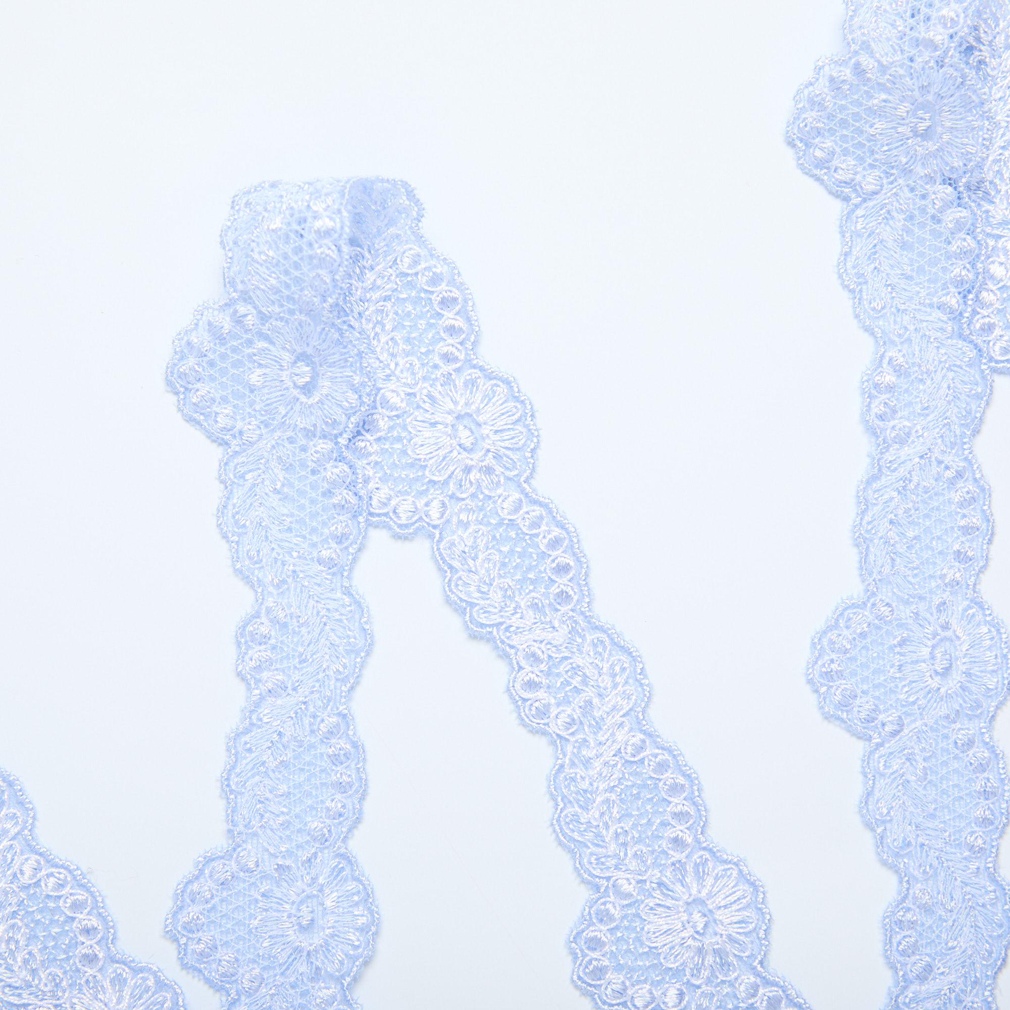 Вышивка На Сетке Неэластичной Узкая 422844 (Голубой, col. 3/1636-14, БП)