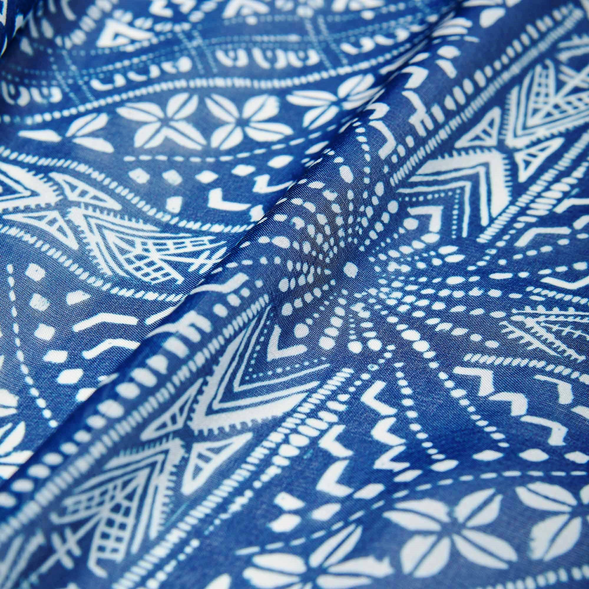 Шелк принт wh10146-8a (Синий, BANDANA, БП)