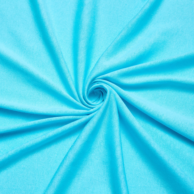 Хлопок трикотажный 11/21 (Бирюзовый, голубая фантазия, 17-5936)