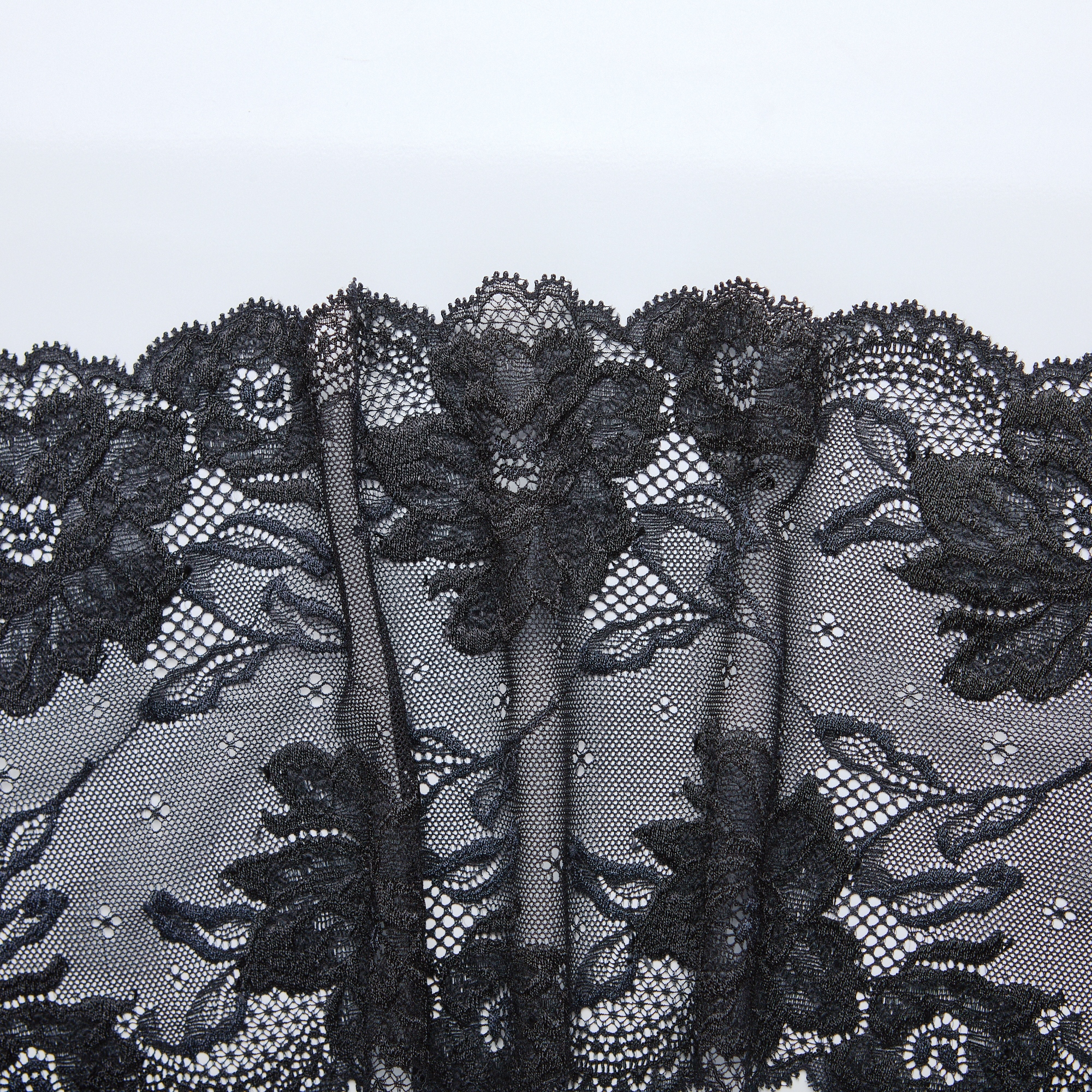 Кружево Эластичное HK645M (Черный, Стандарт, БП)