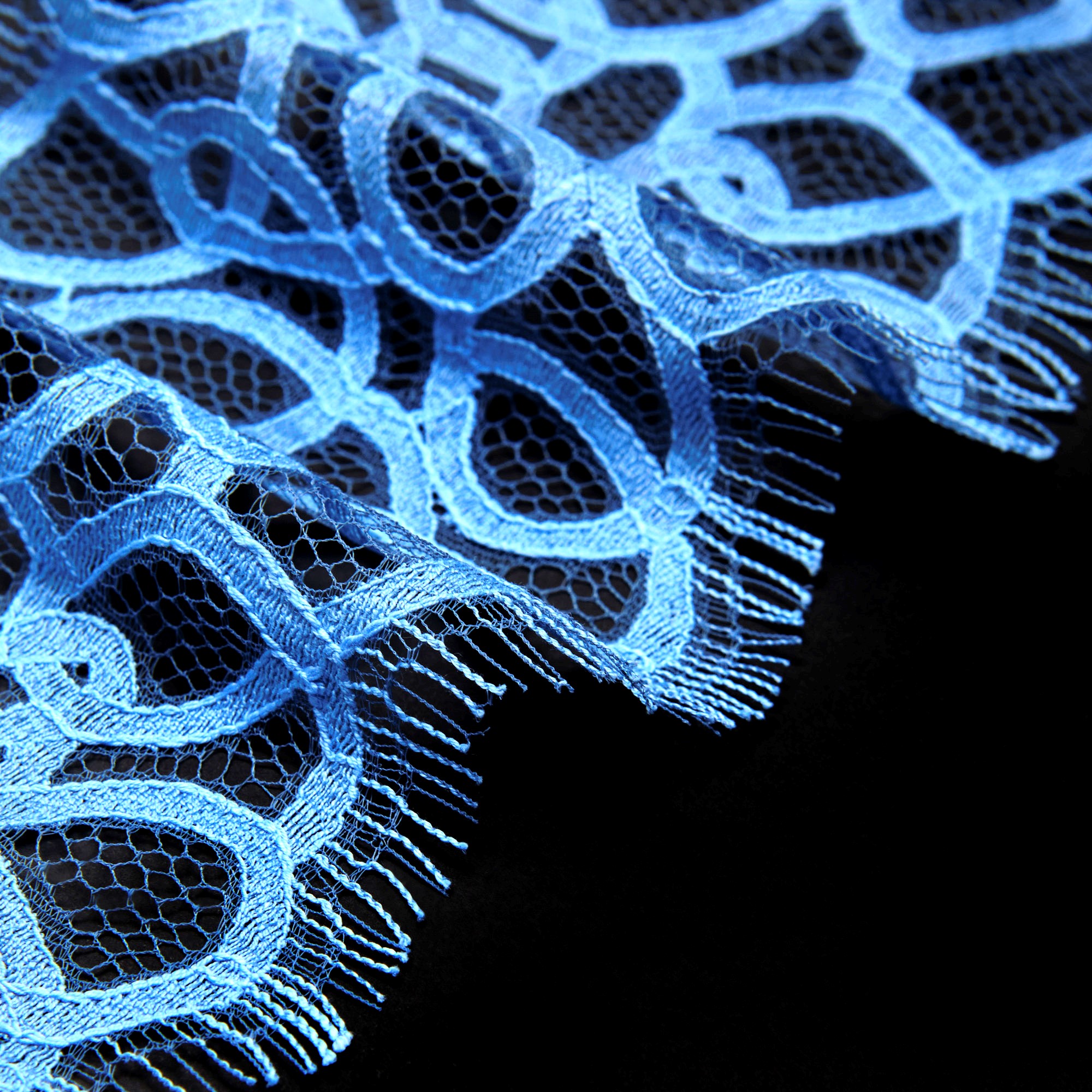 Кружево неэластичное узкое 4200/012 (Голубой, ardoise/nuage, 15-3920)