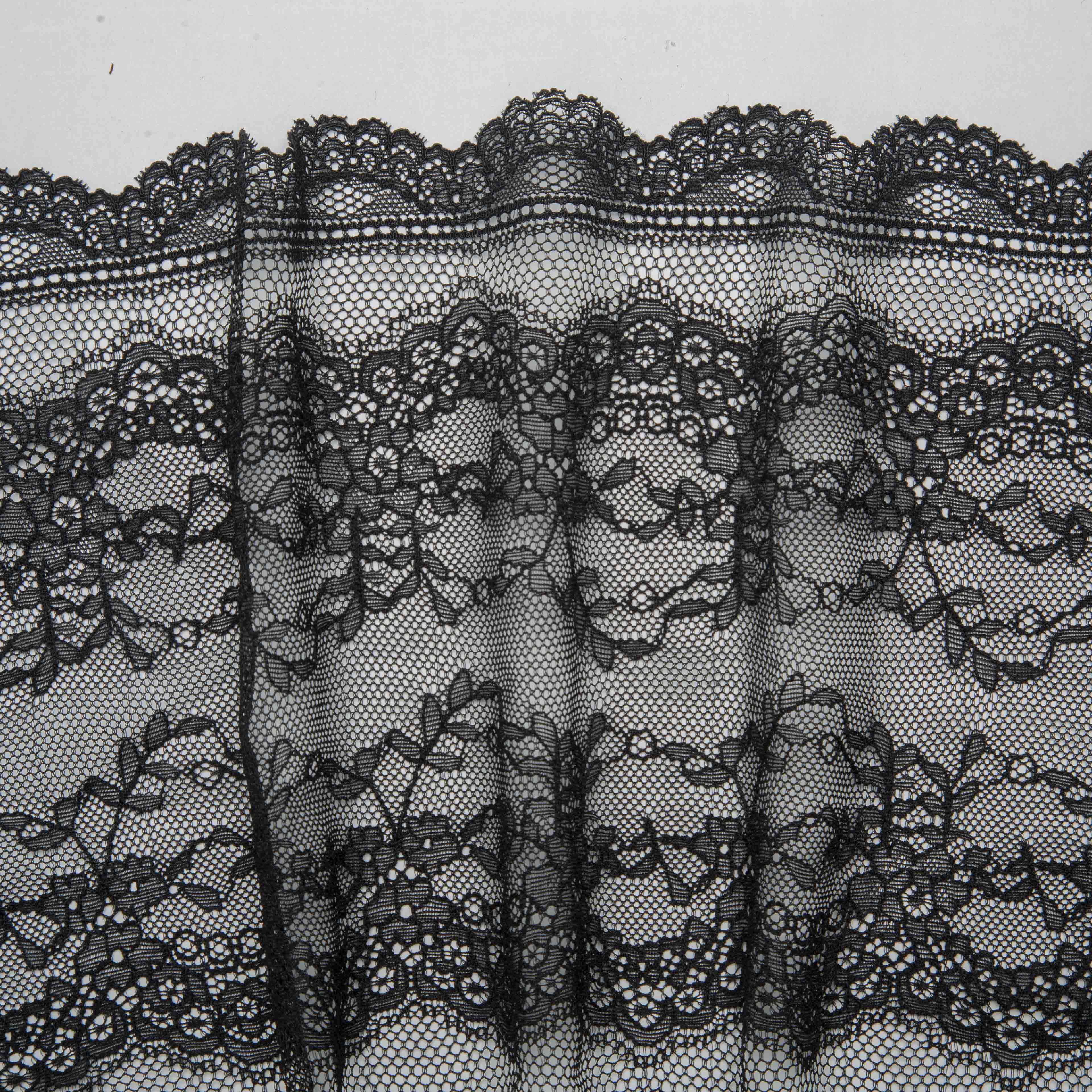 Кружево Эластичное HR850M (Черный, Стандарт, БП)