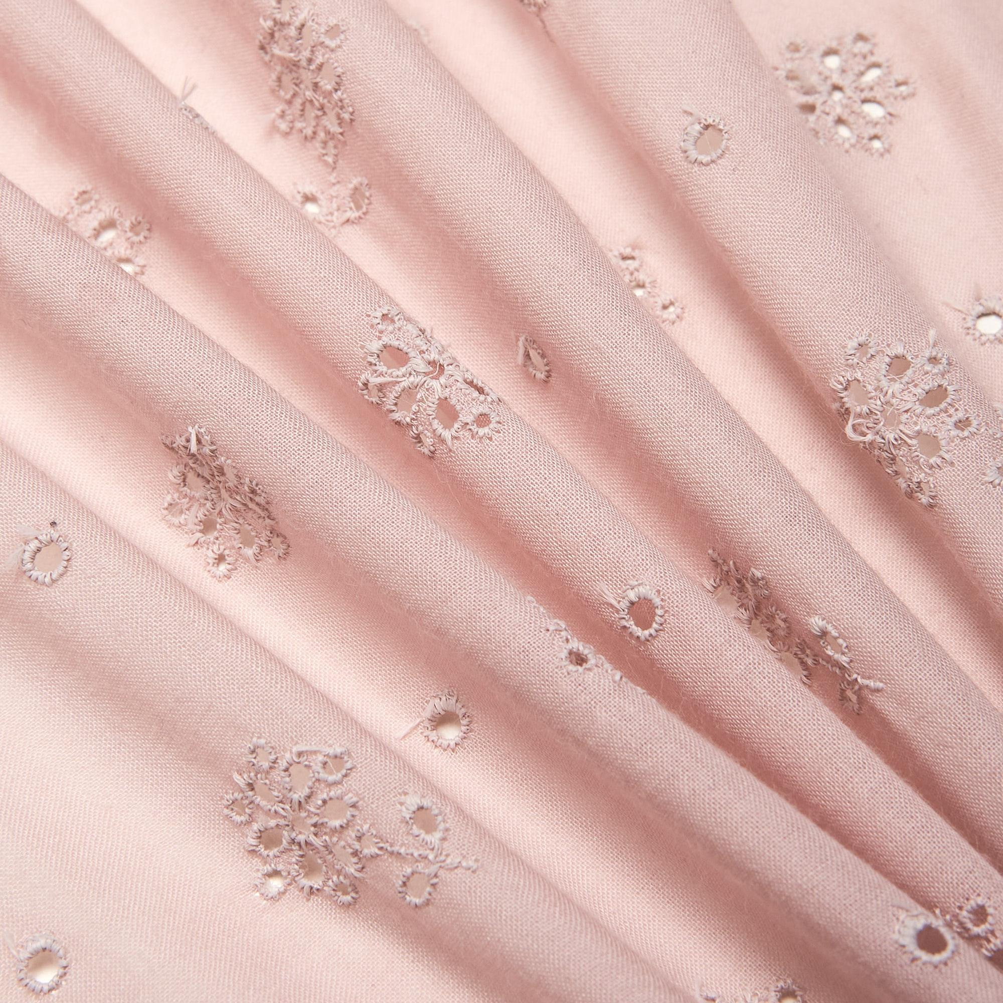 Хлопок тканый с вышивкой ENA00249A (Розовый, 032, БП)