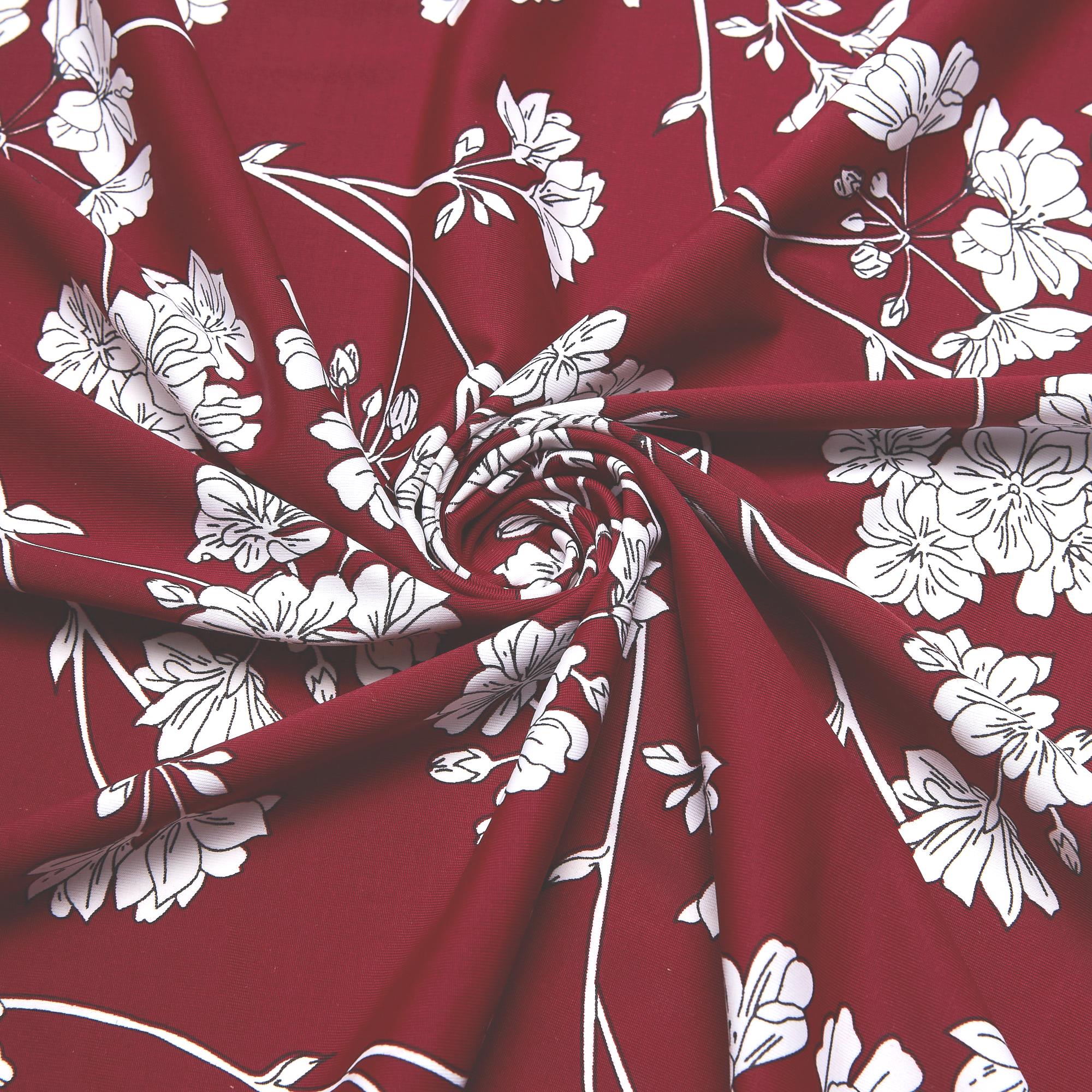 Микрофибра Принт ZH1186 (Бордовый, CA228482-1E, БП)