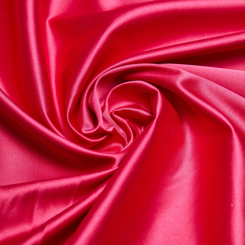 Сатин эластичный wxq-1047 (Малиновый, 18-1945 TC, БП)