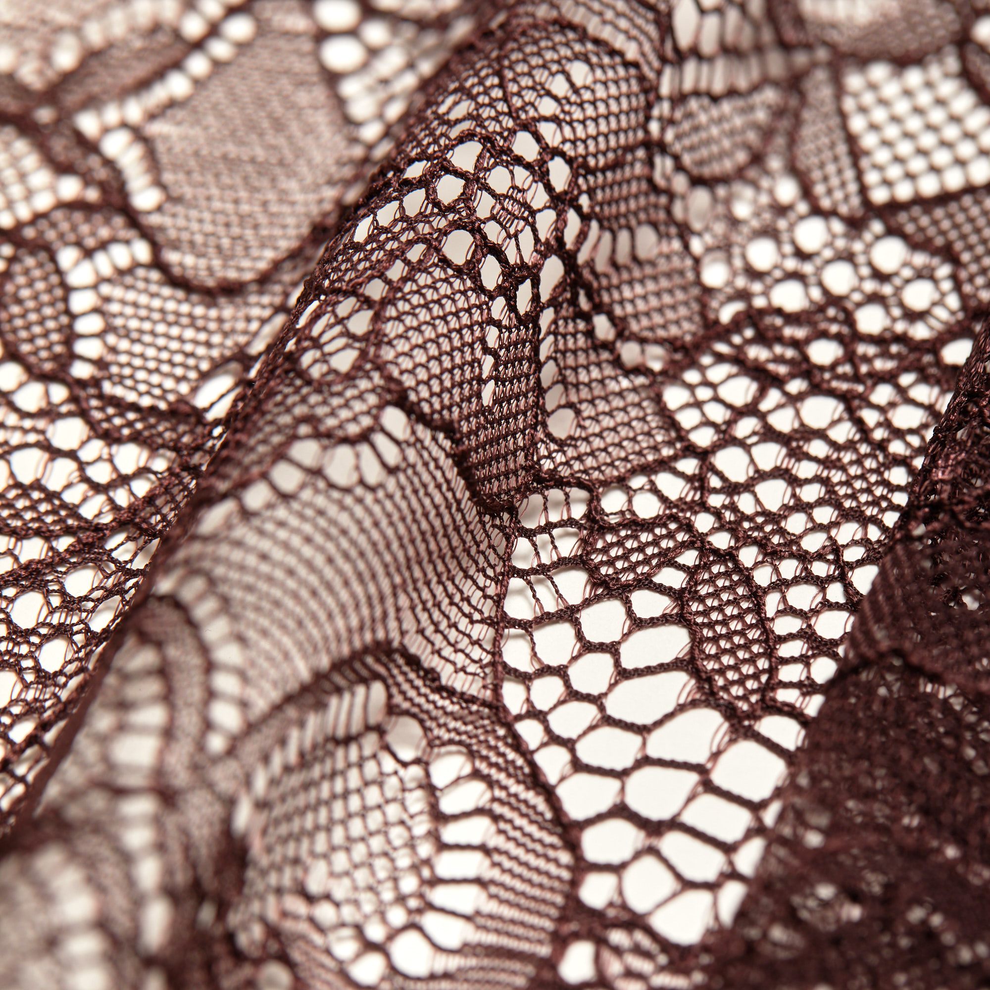 Кружевное Неэластичное Полотно A1438-7 (Коричневый, 19-1619 TC, БП)