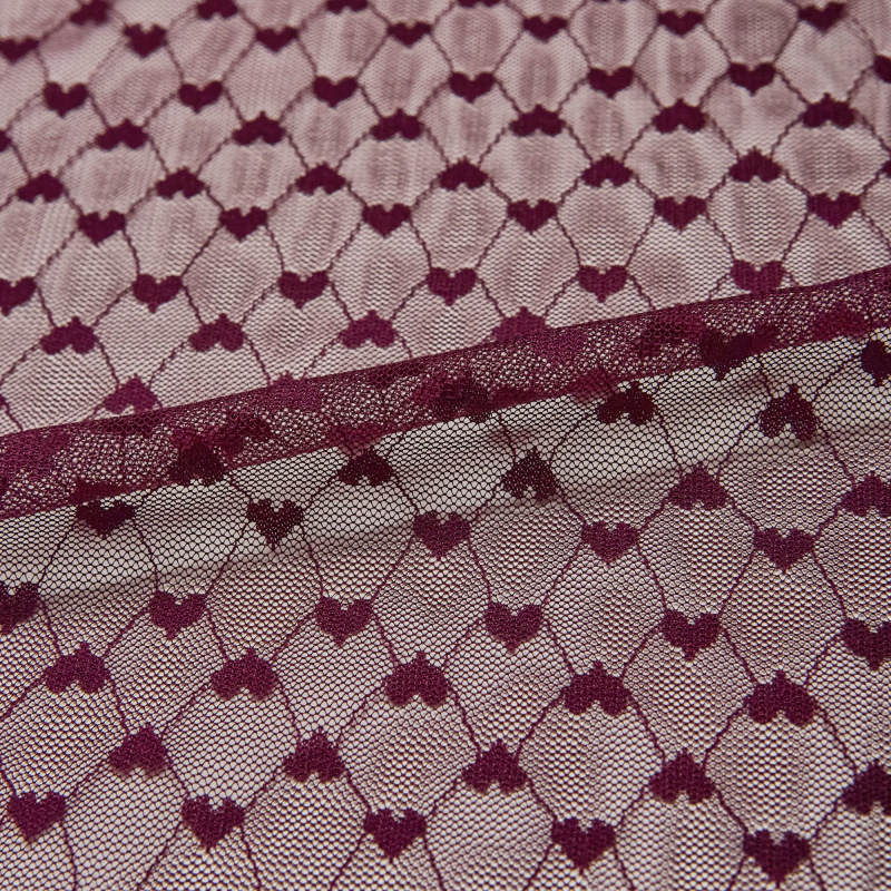 Кружевное Эластичное Полотно L02142D (Бордовый, S160623203A, БП)