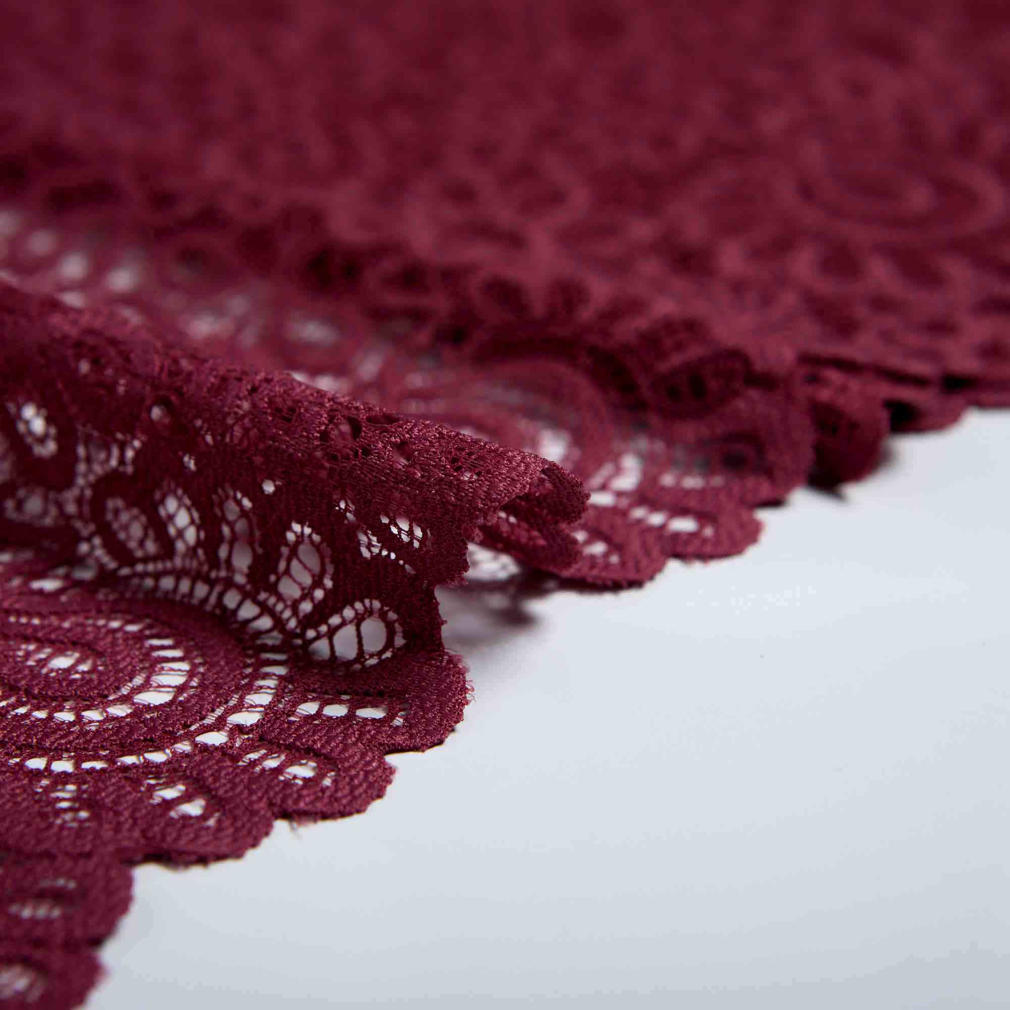 Кружево Эластичное L07725D (Бордовый, SH180717049A, БП)