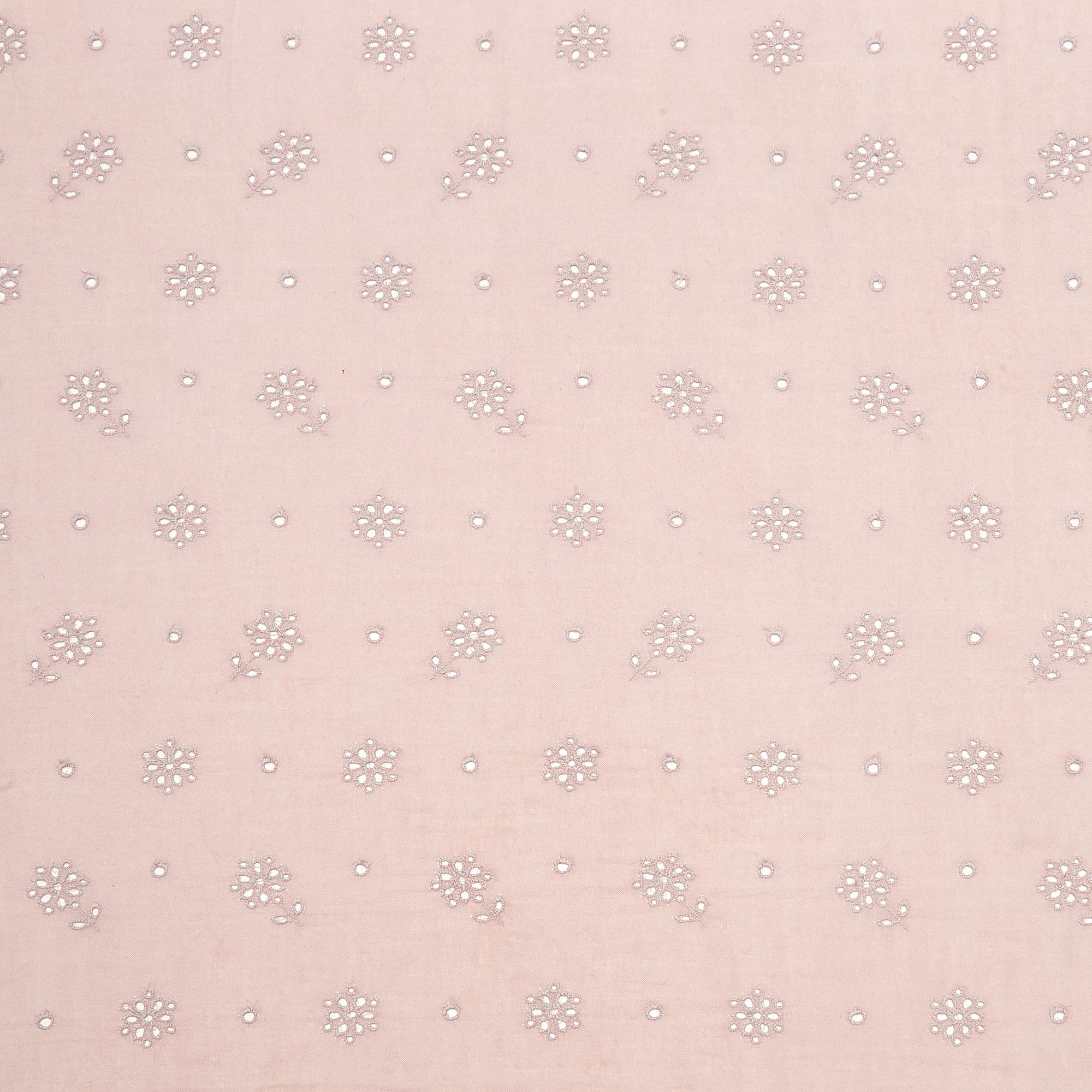 Хлопок тканый с вышивкой ENA00249A (Розовый, 032, БП)