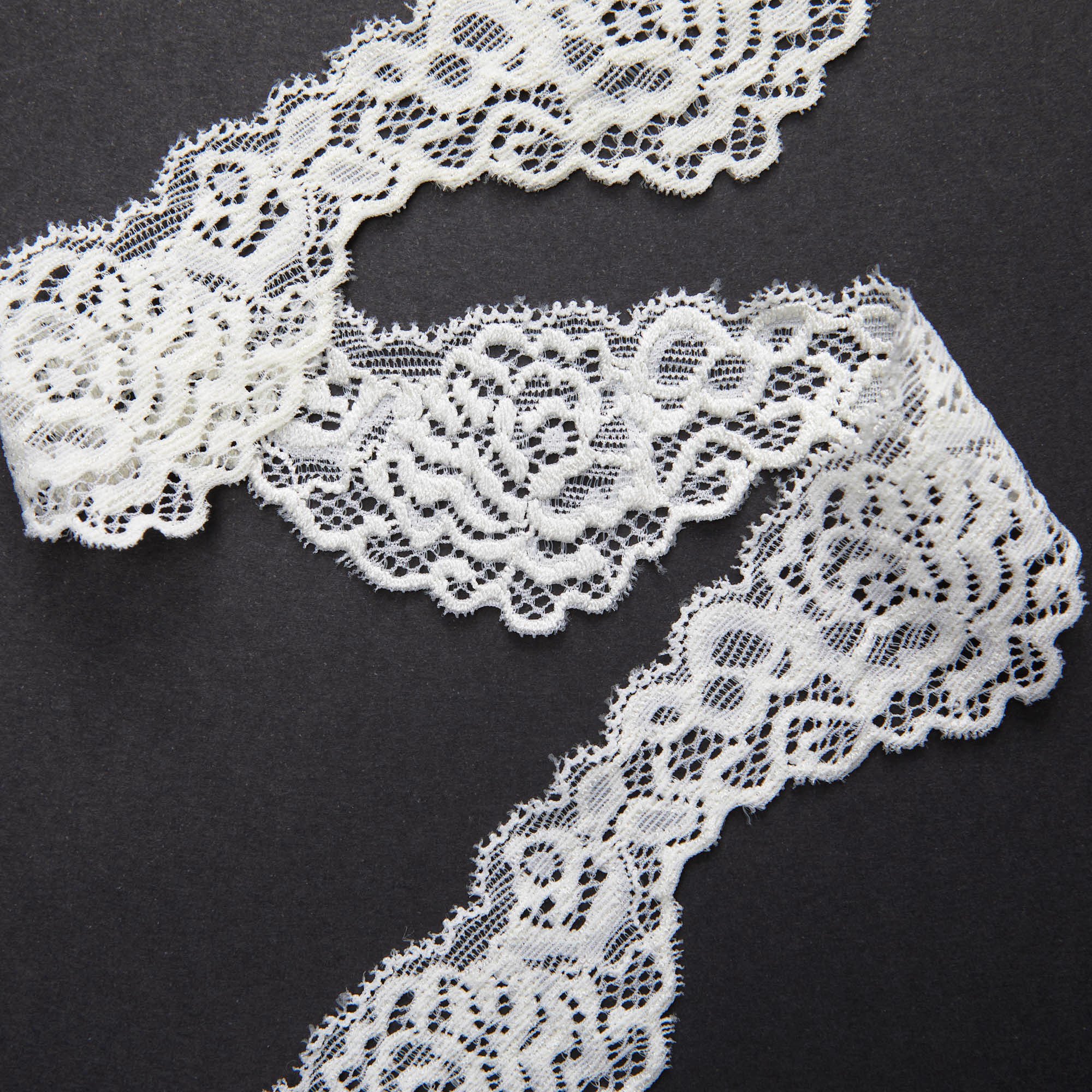 Кружево эластичное узкое 6885 (Айвори, 11-0602 TC, БП)