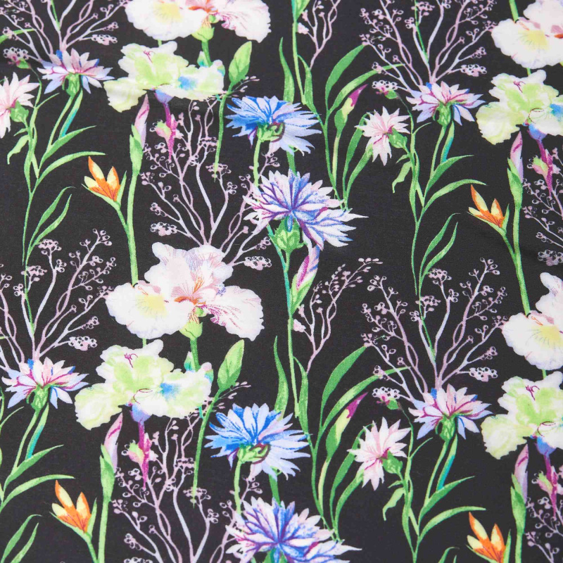 Вискоза тканая принт RM003p (Черный, 12A17-9640, БП)