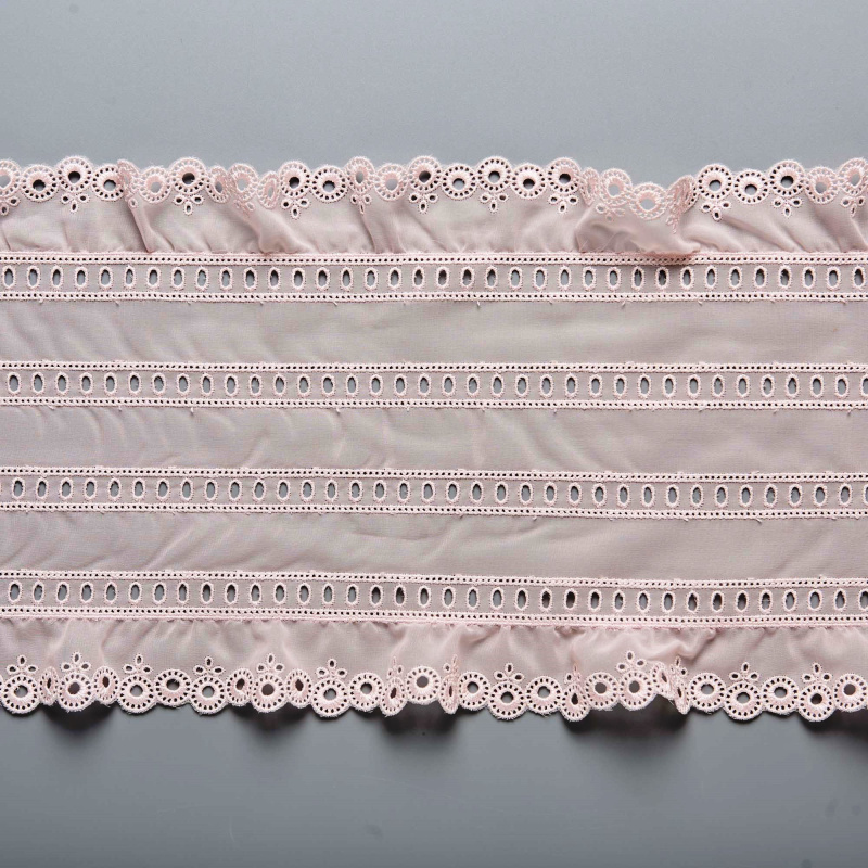 Органза с вышивкой f00412 (Розовый, K78832, БП)