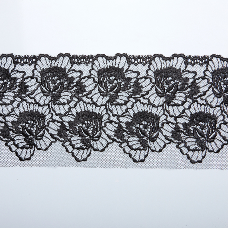 Вышивка На Сетке Неэластичной T424493 (Черный, Стандарт, БП)