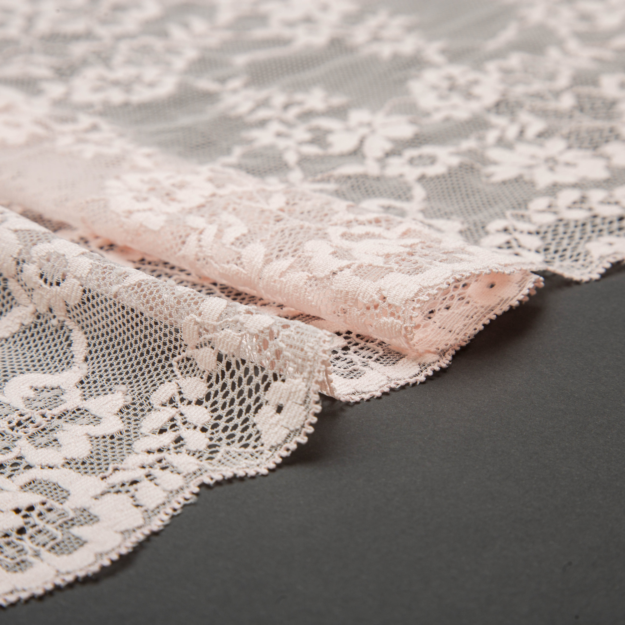 Кружево Эластичное L07720D (Розовый, rose pink, БП)