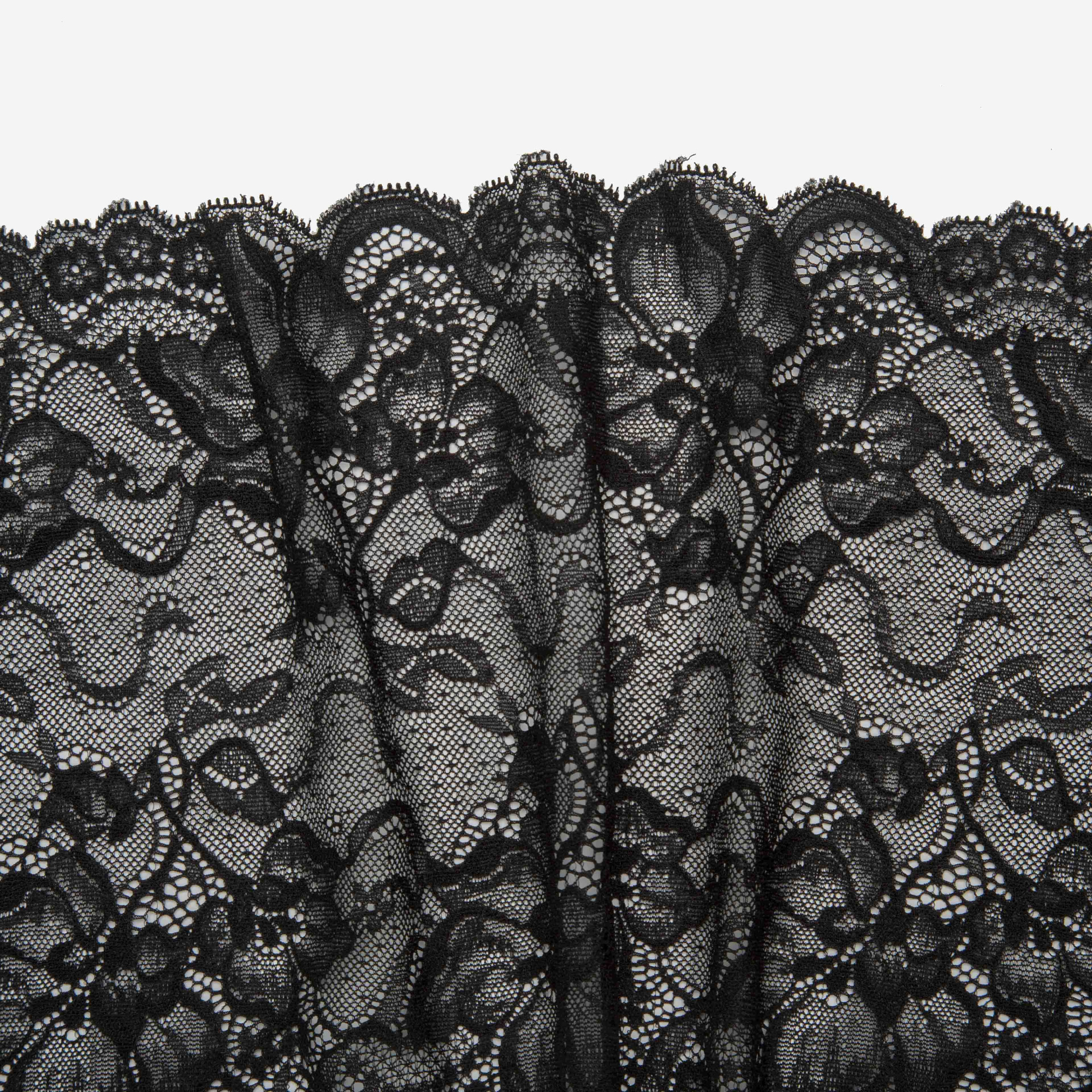 Кружево эластичное nes0006 (Черный, Стандарт, БП)