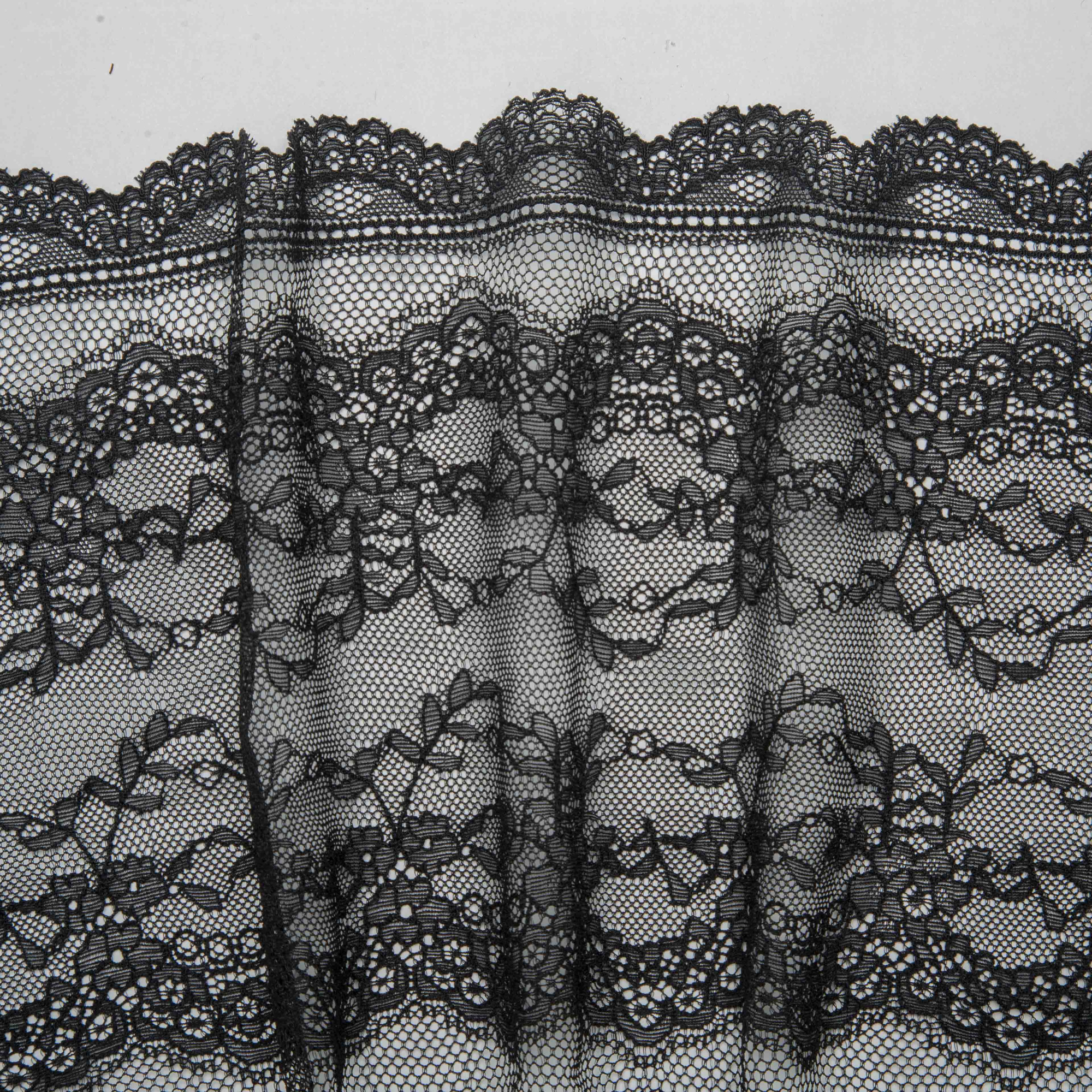 Кружево Эластичное HR850M (Черный, Стандарт, БП)