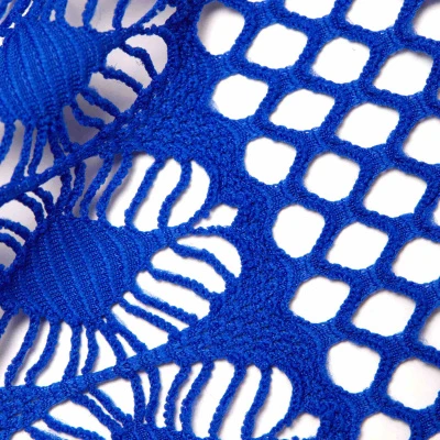 Кружевное Эластичное Полотно JC3385 (Синий, C2-Ultramarine-A, БП)