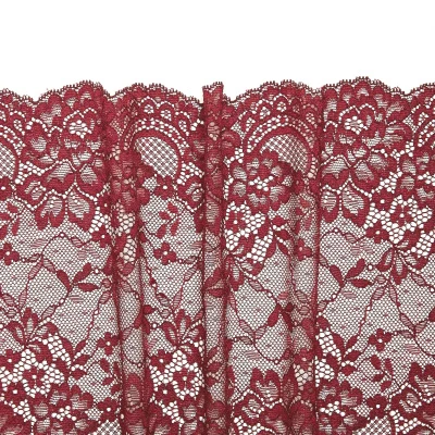 Кружево эластичное B61372soft (Бордовый, N21103692C, 19-1725)