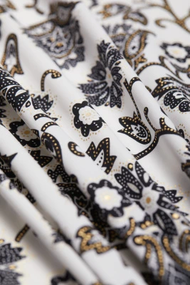 Микрофибра принт stt163fp (Белый, Wild Foil/Navy, БП)