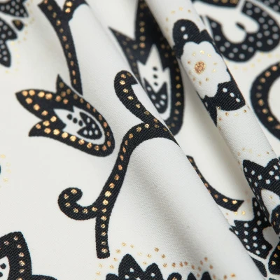 Микрофибра принт stt163fp (Белый, Wild Foil/Navy, БП)