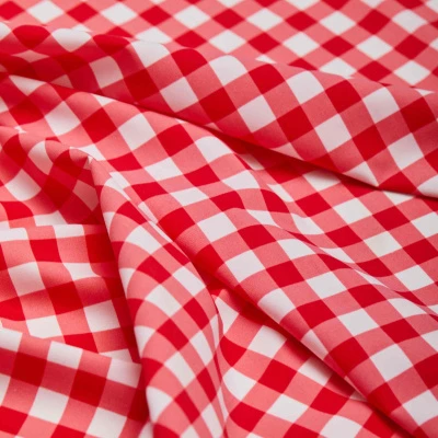 Микрофибра принт stt163p (Белый, C/1 Red check, БП)
