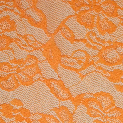 Кружевное Эластичное Полотно L02116D (Оранжевый, neon orange, БП)