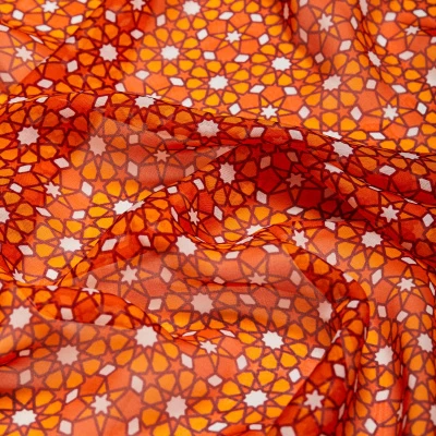 Шелк принт wh10146-8a (Оранжевый, MAROCCO/ORANGE/WHITE, БП)