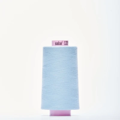 Нитки армированные saba 120 (Голубой, 271, БП)