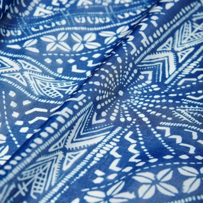 Шелк принт wh10146-8a (Синий, BANDANA, БП)
