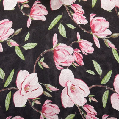 Шелк принт wh10146-8a (Черный, MAGNOLIA, БП)