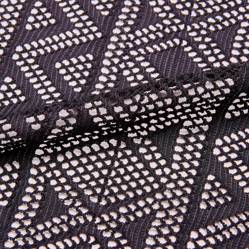 Кружевное Эластичное Полотно Y8133 (Черный, Стандарт, БП)