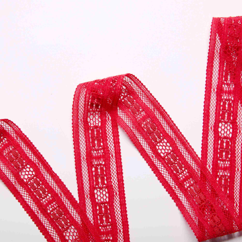 Кружево Эластичное Узкое 170/86059 (Красный, Red, БП)