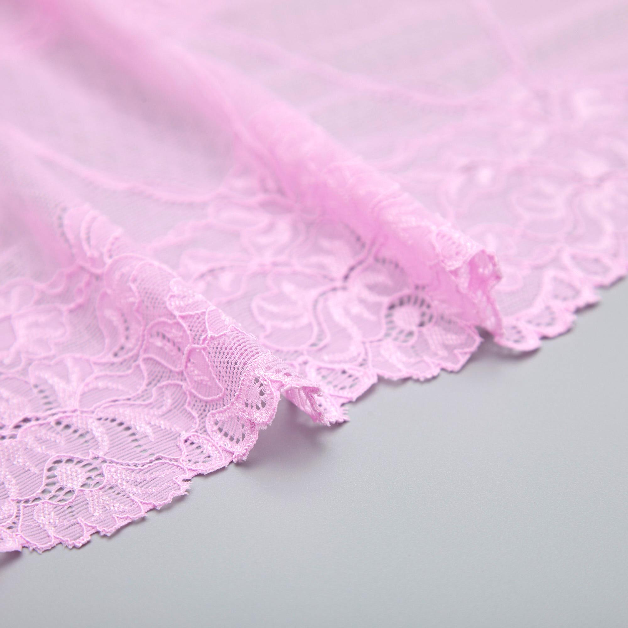 Кружево Эластичное 6348 (Розовый, QH230403192A, 14-3209)