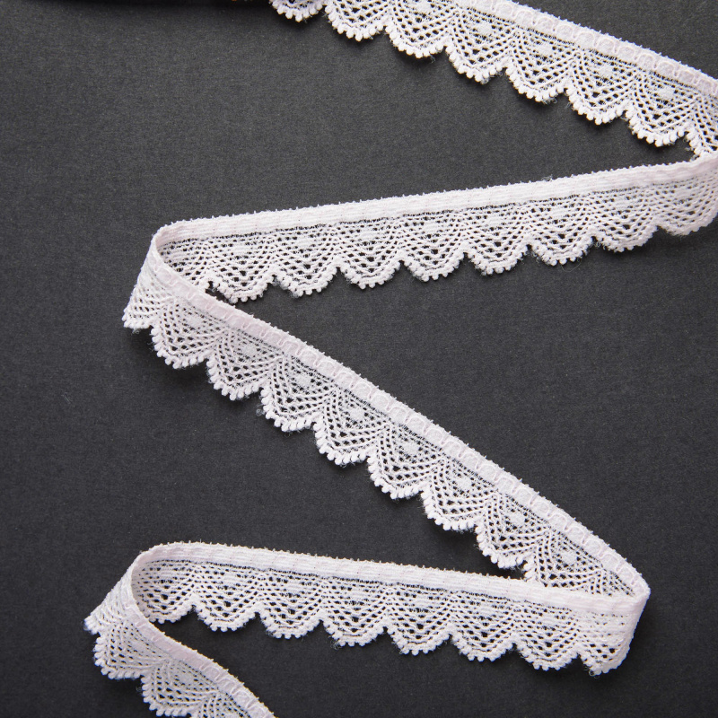 Кружево эластичное узкое 27128-45 (Розовый, 13-2804 TC, БП)