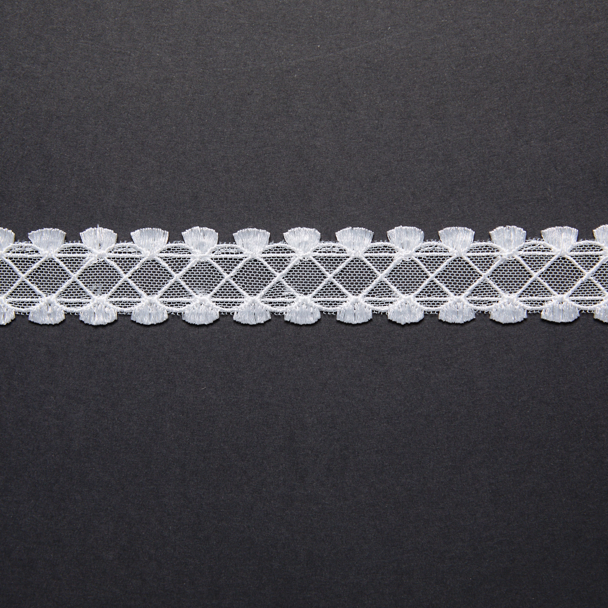 Вышивка на сетке неэластичной узкая XNT02061A (Айвори, 033, БП)