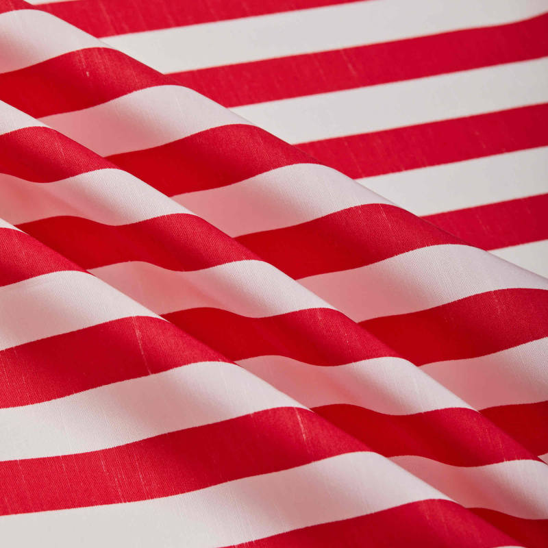 Хлопок тканый принт WHSH-SC1420 (Красный, Stripes/red, БП)