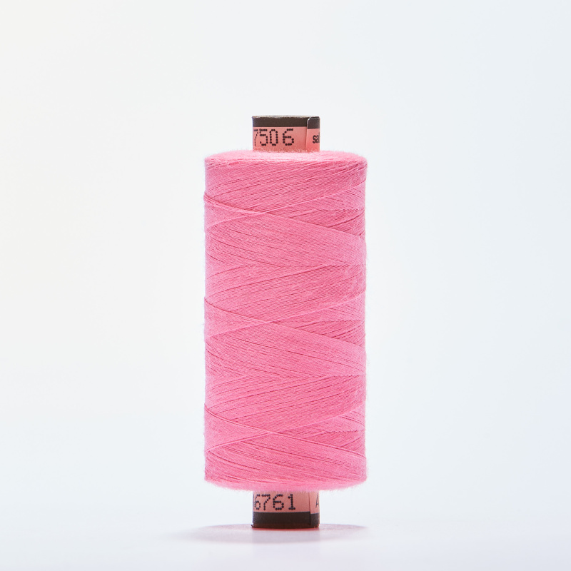 Нитки армированные saba 120 /1000 (Розовый, 7506, БП)