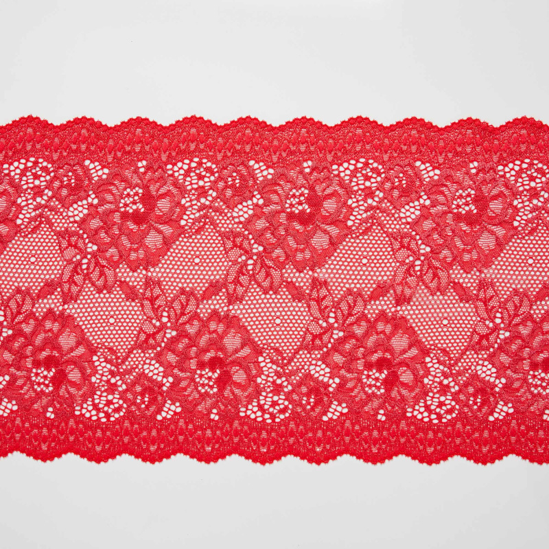 Кружево Эластичное HX0513008D14 (Красный, S140723043, БП)