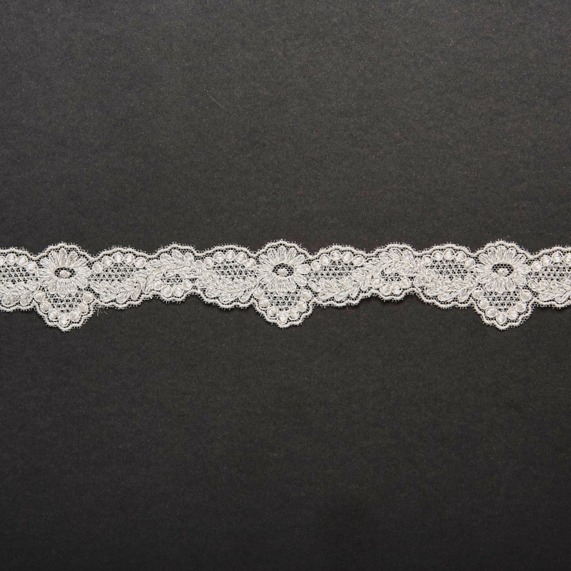 Вышивка На Сетке Неэластичной Узкая 422844 (Айвори, B 112/14, БП)