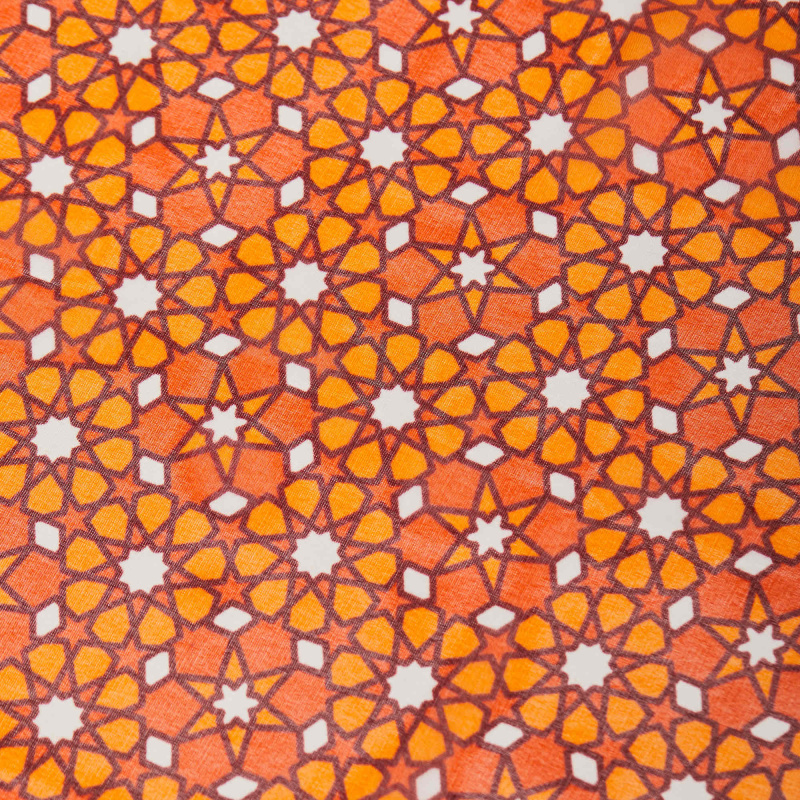 Шелк принт wh10146-8a (Оранжевый, MAROCCO/ORANGE/WHITE, БП)