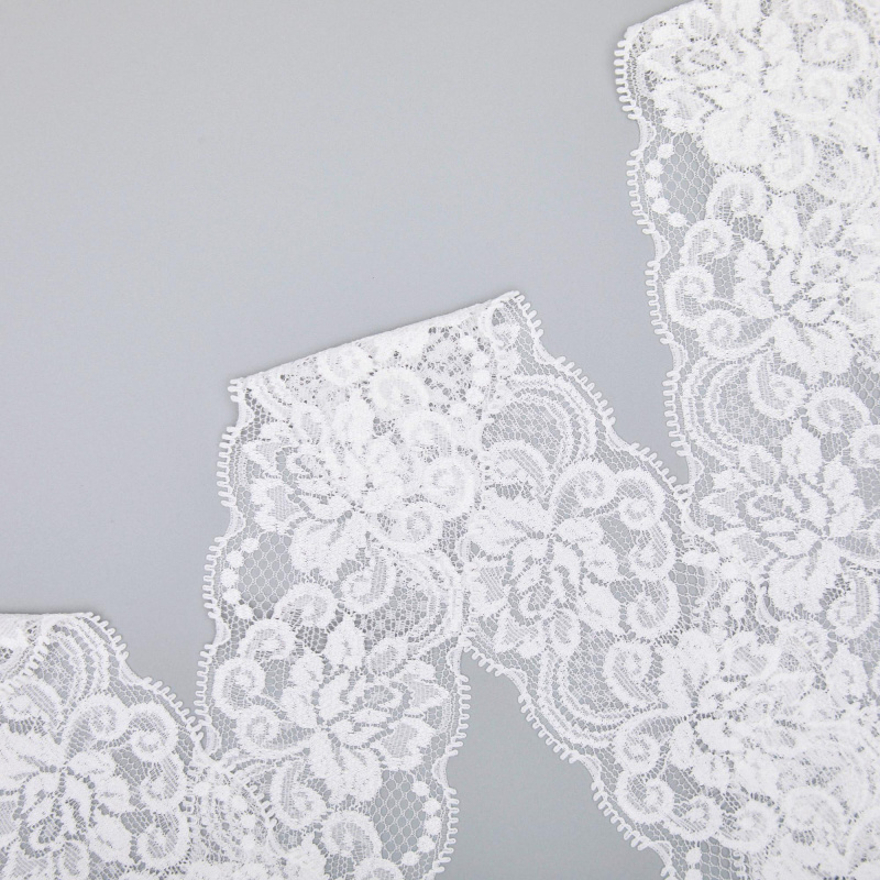 Кружево Эластичное Узкое 31345 (Белый, Стандарт, БП)