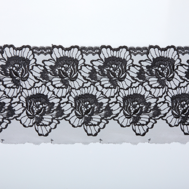 Вышивка На Сетке Неэластичной T424494 (Черный, Стандарт, БП)