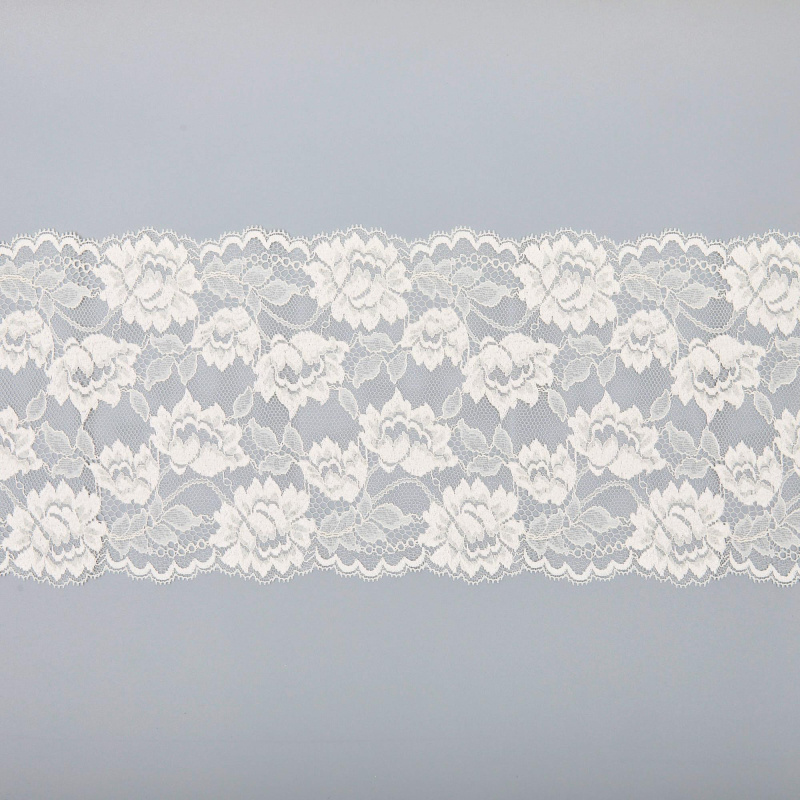 Кружево эластичное l8c5621 (Айвори, 999901 1C, 11-0701)