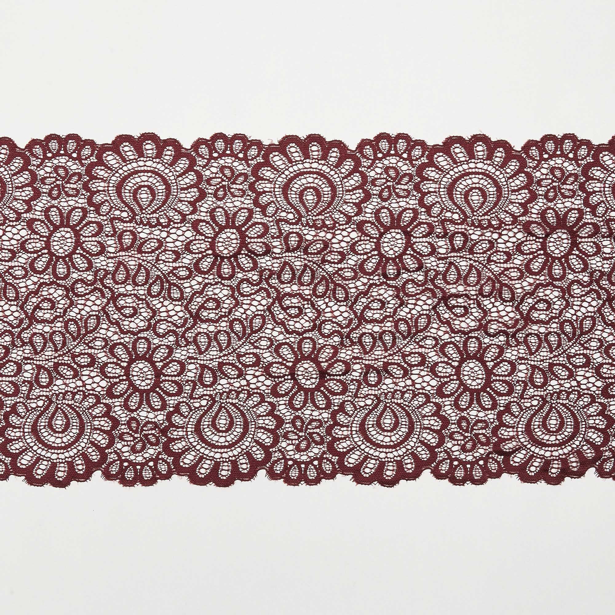 Кружево Эластичное 63840 (Бордовый, SH190725368A, БП)