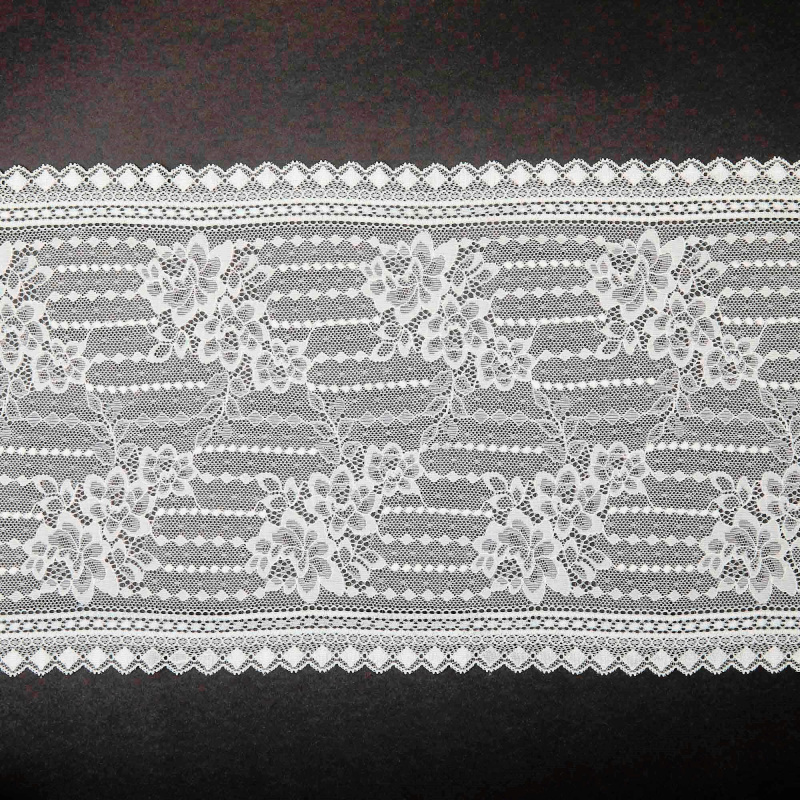 Кружево эластичное V63510 (Айвори, QH240228117A, 11-0103)